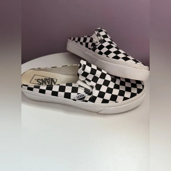 Vans Checkerboard Classic Slip-On Mule Signature Rubber Waffle Outsole Women Sz8 - Picture 6 of 10